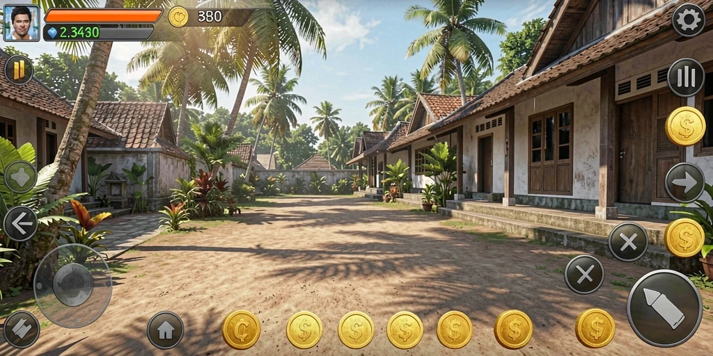 Contoh gameplay yang menantang dan adiktif.