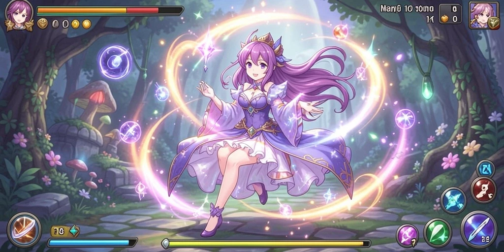 Screenshot memperlihatkan grafis indah pada level baru.